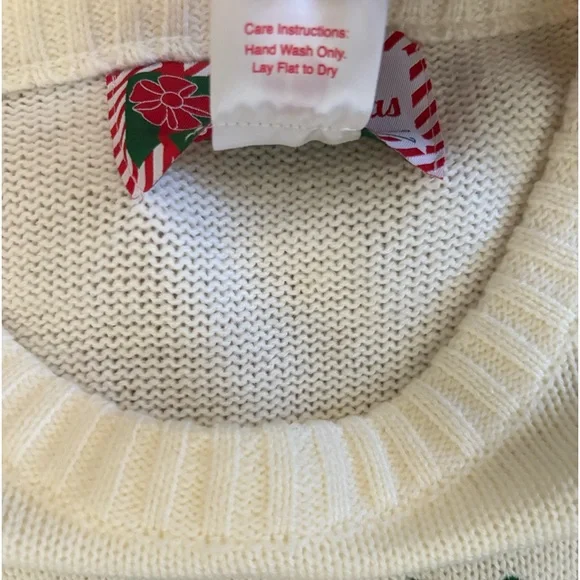 Great Christmas Sweater Women’s Large White (Ivory) Jingle Bells Holiday Top NWT - Picture 3 of 8